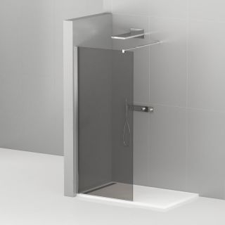 Душевая перегородка CEZARES LIBERTA-L-1-120-120-GR-Cr кронштейн 120см